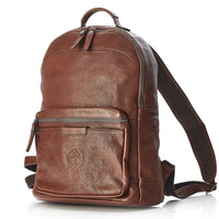 HERITAGE LEATHER BACKPACK - BROWN