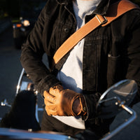 HERITAGE BROWN LEATHER DRIVING GLOVES