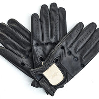 PRO EXECUTIVE BLACK / CREAM LEATHER GOLF GLOVE (L/H)