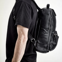EXECUTIVE BLACK LEATHER BACKPACK