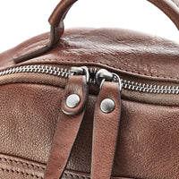 HERITAGE LEATHER BACKPACK - BROWN