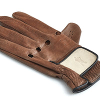 PRO BROWN / CREAM LEATHER GOLF GLOVE (L/H)