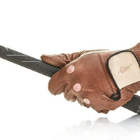 PRO BROWN / CREAM LEATHER GOLF GLOVE (L/H)