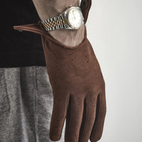 HERITAGE BROWN LEATHER DRIVING GLOVES