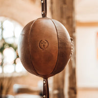 PRO HERITAGE BROWN LEATHER BOXING SPEED BALL, DOUBLE END