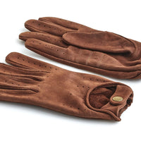HERITAGE BROWN LEATHER DRIVING GLOVES
