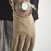 DELUXE TAN LEATHER DRIVING GLOVES
