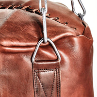 RETRO HERITAGE BROWN LEATHER HEAVY PUNCHING BAG (UN-FILLED) 3ft