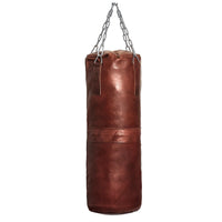 RETRO HERITAGE BROWN LEATHER HEAVY PUNCHING BAG (UN-FILLED) 3ft