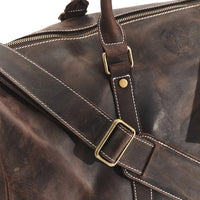 HERITAGE BROWN LEATHER SPORTS DUFFLE BAG