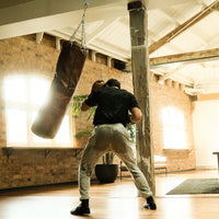 RETRO HERITAGE BROWN LEATHER HEAVY PUNCHING BAG (UN-FILLED) 3ft