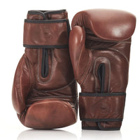 PRO HERITAGE BROWN LEATHER BOXING GLOVES (STRAP UP) 16oz