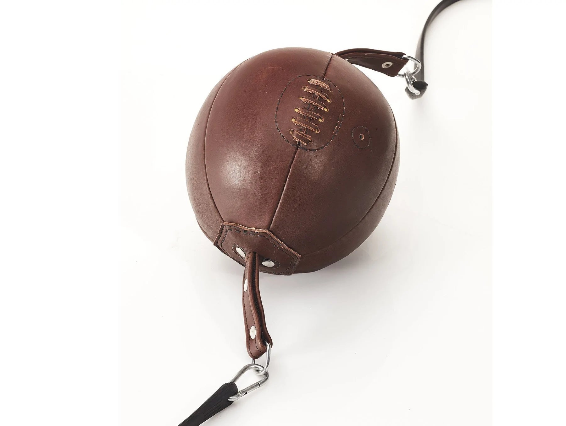 PRO HERITAGE BROWN LEATHER BOXING SPEED BALL DOUBLE END