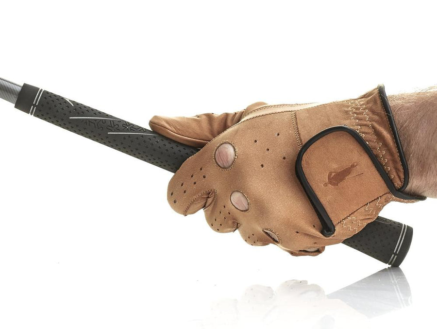 PRO DELUXE TAN LEATHER GOLF GLOVE (L/H)