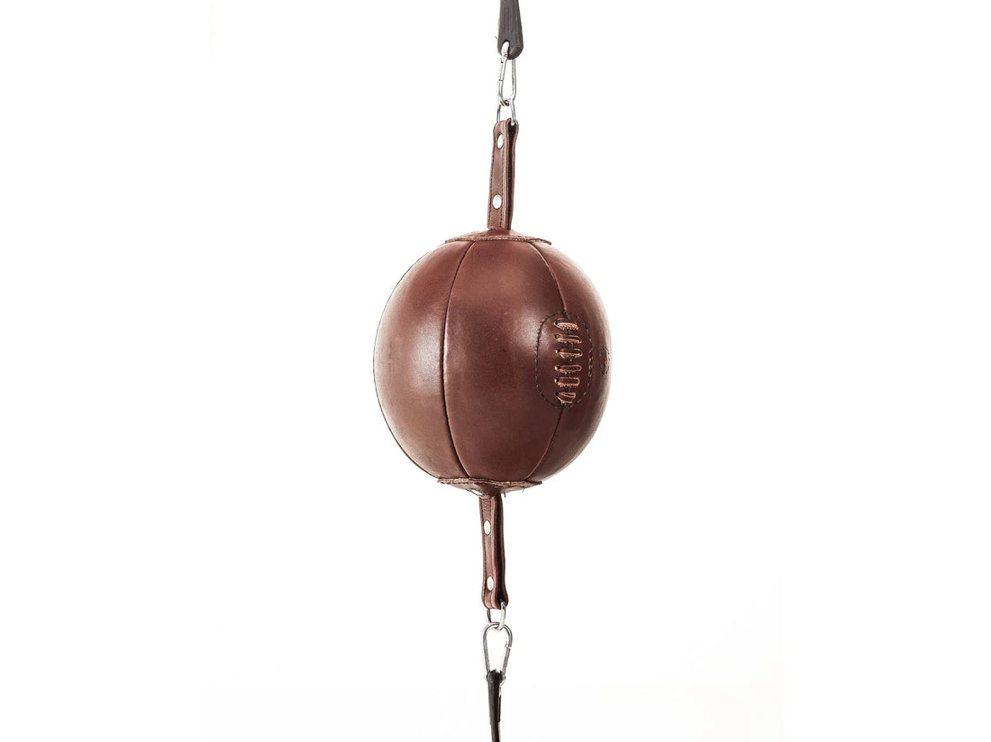 PRO HERITAGE BROWN LEATHER BOXING SPEED BALL, DOUBLE END