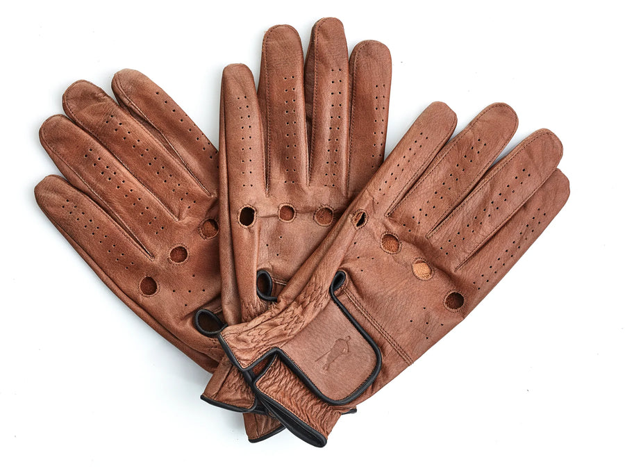 PRO HERITAGE BROWN LEATHER GOLF GLOVE (L/H)