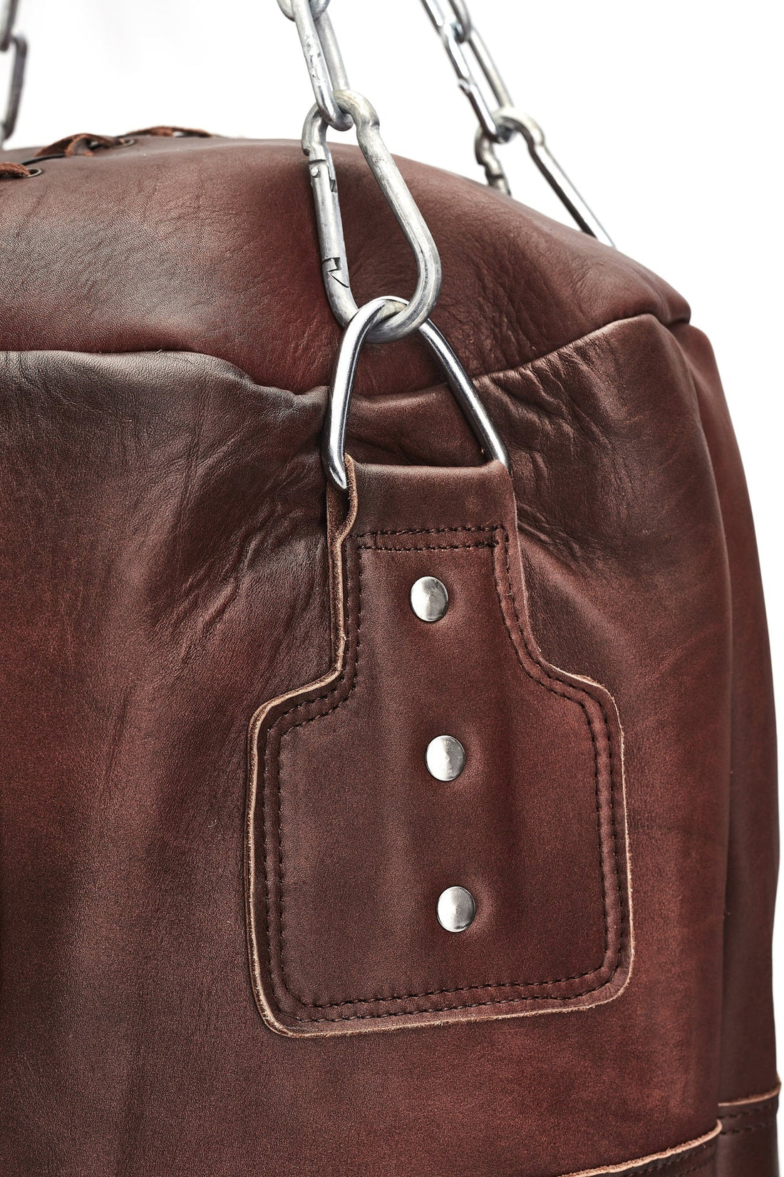 HERITAGE BROWN LEATHER UPPERCUT BAG (UN-FILLED)